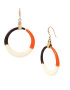 Robert Lee Morris Soho Primal Connection Colorblock Gypsy Hoop Earrings