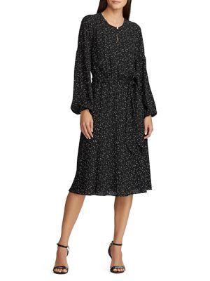 Lauren Ralph Lauren Printed Blouse-sleeve Dress
