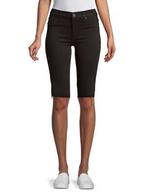 Hudson Jeans Fringed Knee-length Shorts