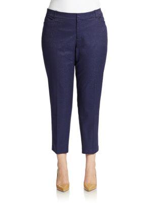 Lord & Taylor Plus Jacquard Pants