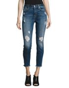 7 For All Mankind Distressed Super Skinny Ankle Jeans