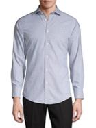 Black Brown Dotted Button-down Shirt
