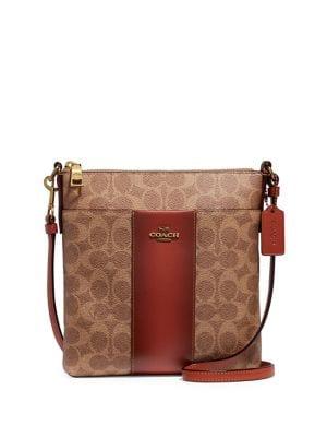 Coach Canvas And Leather Messenger Crossbody Bag