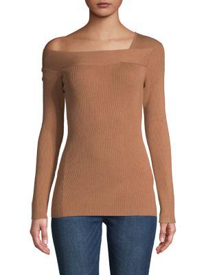 Dkny Asymmetrical Neckline Sweater