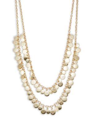 Design Lab Lord & Taylor Shaky Disc Two-row Necklace