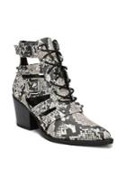 Sam Edelman Elana Snakeskin Print Ankle Booties