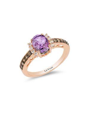 Le Vian Chocolatier Diamond, Amethyst & 14k Rose Gold Ring
