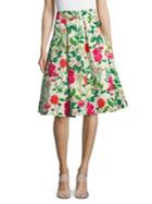 Eliza J Floral-print Midi Skirt