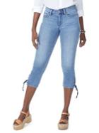 Nydj Lace-up Hem Denim Capris