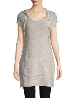 Marc New York Performance Logo Cotton Blend Hooded Tunic