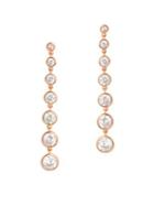 Nadri Cubic Zirconia And 18k Rose Gold-plated Sterling Silver Drop Earrings
