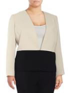 Tahari Arthur S. Levine Plus Two-piece Colorblocking Pant Suit