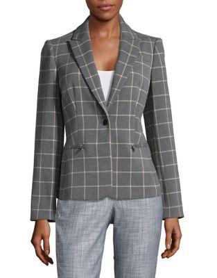 Calvin Klein Checkered Plaid Blazer
