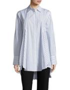 Donna Karan Striped Cotton Button-down Shirt