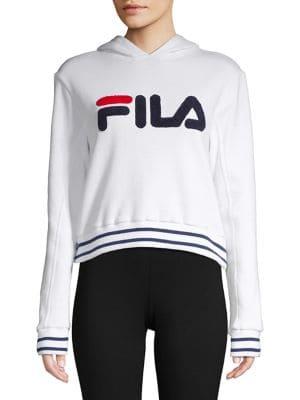 Fila Logo Cropped Hoodie
