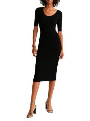 Mango Ribbed Midi Dress