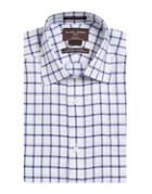 Black Brown Classic Fit Checked Cotton Dress Shirt