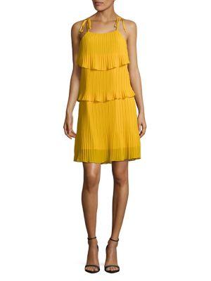 Design Lab Lord & Taylor Tiered Pleated Dress
