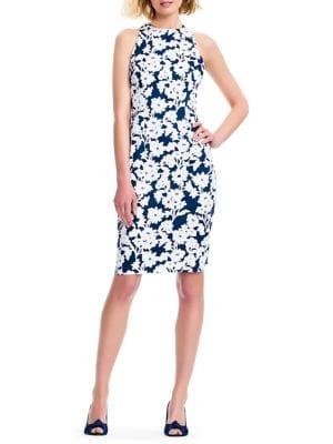 Adrianna Papell Daisy Field Sleeveless Bodycon Dress