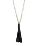 Design Lab Lord & Taylor Tassel-accented Faux Pearl Necklace