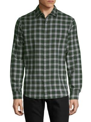Black Brown Plaid-twill Shirt