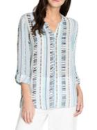 Nic+zoe Beach Stripe Button-down Shirt