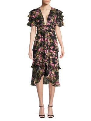 Wayf Floral Ruffled Dress