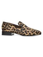 Franco Sarto Mercy Leopard-print Calf-hair Loafers