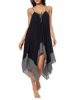 Jessica Simpson Polka Dot V-neck Coverup