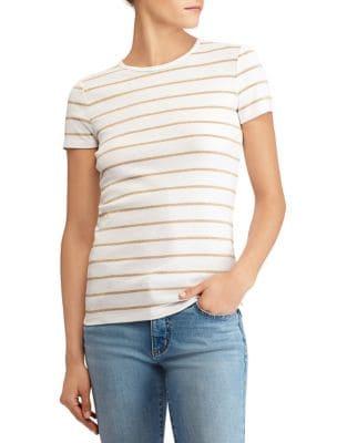 Lauren Ralph Lauren Slim Metallic Stripe Tee
