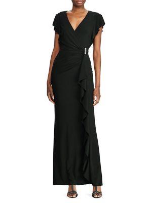 Lauren Ralph Lauren Ruffled-trim Jersey Gown