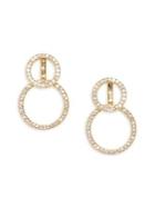 Vince Camuto Clean Line Pave Crystal Front Back Earrings
