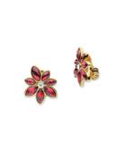 Anne Klein Epoxy Flower-shaped Stud Earrings