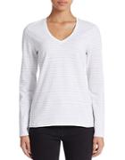 Lord & Taylor Stretch Cotton V-neck Pullover