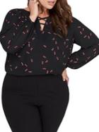 Addition Elle Michel Studio Plus Long Sleeve Tunic Blouse
