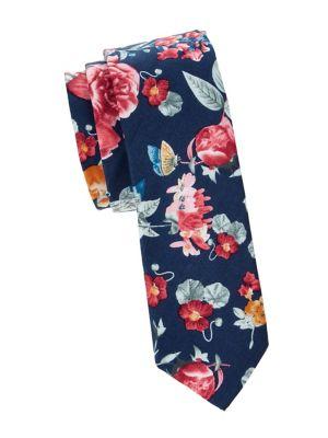 Penguin Floral Cotton Slim Tie