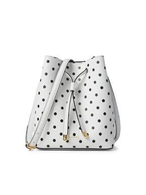 Lauren Ralph Lauren Debby Ii Leather Drawstring Bag