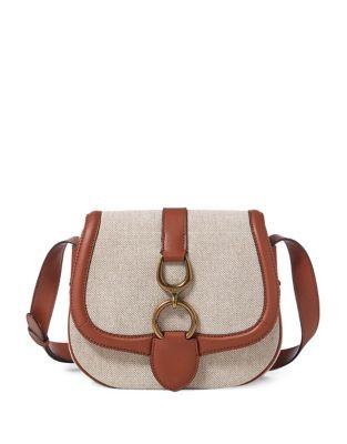Lauren Ralph Lauren Large Canvas-leather Saddle Crossbody Bag