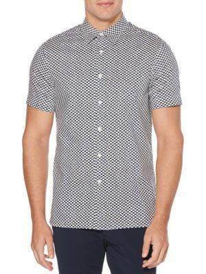 Perry Ellis Stretch Mini-geo Print Shirt