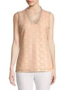 Karl Lagerfeld Paris Looped Lace V-neck Blouse