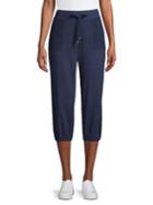 Marc New York Performance Cropped Drawstring Mesh-pocket Pants