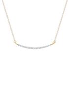 Adina Reyter 14k Yellow Gold & 0.06 Tcw White Diamond Pave Curve Necklace