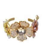 Badgley Mischka Crystal Floral Bracelet