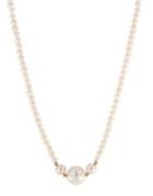 Effy ??5mm White Freshwater Pearl And 14k Yellow Gold Necklace