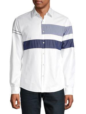 Michael Kors Slim-fit Colorblock Button-down Shirt