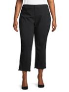Lord And Taylor Separates Plus Scallop-trimmed Pants