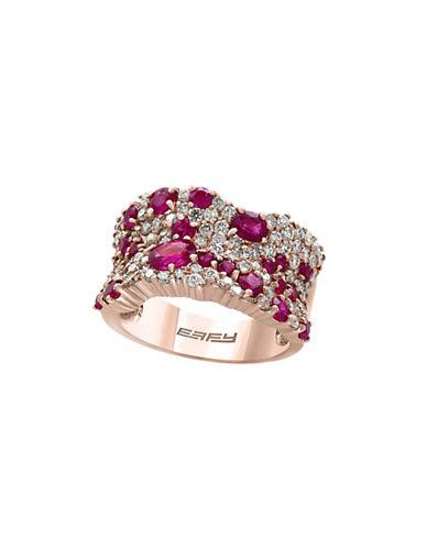 Effy Final Call Ruby, Diamond And 14k Rose Gold Ring