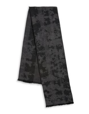 Black Brown Camouflage Striped Scarf