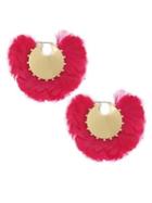 Kate Spade New York In Full Feather Gold-plated Hoop Earrings