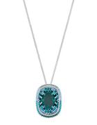 Gaia Swarovski Crystal Palladium Pendant Necklace